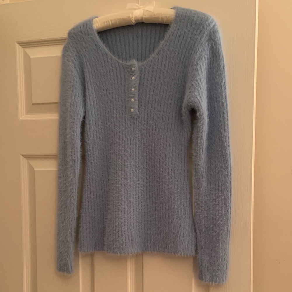 Cozy Sky Blue Women's Sweater